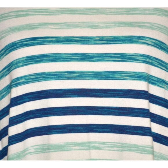 Croft & Barrow Plus Size 2X Striped Knit Top Long Sleeves Stretch Casual Cotton - Picture 3 of 8